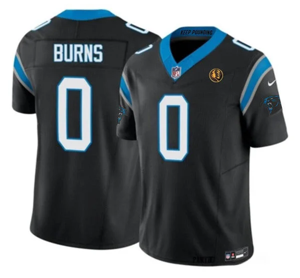 Football Jersey For Team Recognition-Men's Carolina Panthers #0 Brian Burns Black 2023 F.U.S.E. With John Madden Patch Vapor Limited Football Stitched Jersey