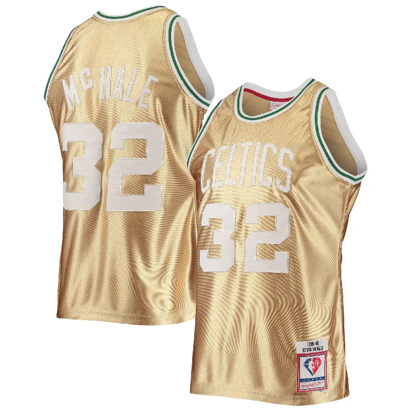 Basketball Jersey For Fundraisers-Kevin Mchale Boston Celtics 75th Anniversary 1985/86 Hardwood Classics Swingman Basketball Jersey - Gold