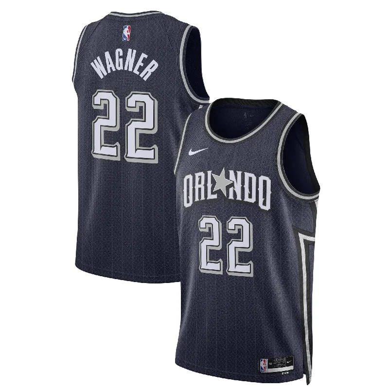 Basketball Jersey With Team Logo-Franz Wagner Orlando Magic Unisex 2023/24 Swingman Basketball Jersey - Navy - City Edition