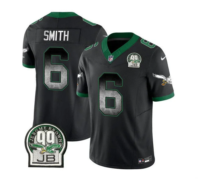 Football Jersey For Exclusive Fan Apparel-Men's Philadelphia Eagles #6 DeVonta Smith Black 2023 F.U.S.E. Throwback Vapor Untouchable Limited Football Stitched Jersey