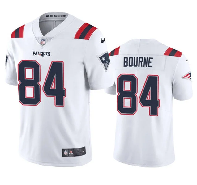 Football Jersey For Custom Promotional Orders-Men's New England Patriots #84 Kendrick Bourne White Vapor Untouchable Football Stitched Jersey