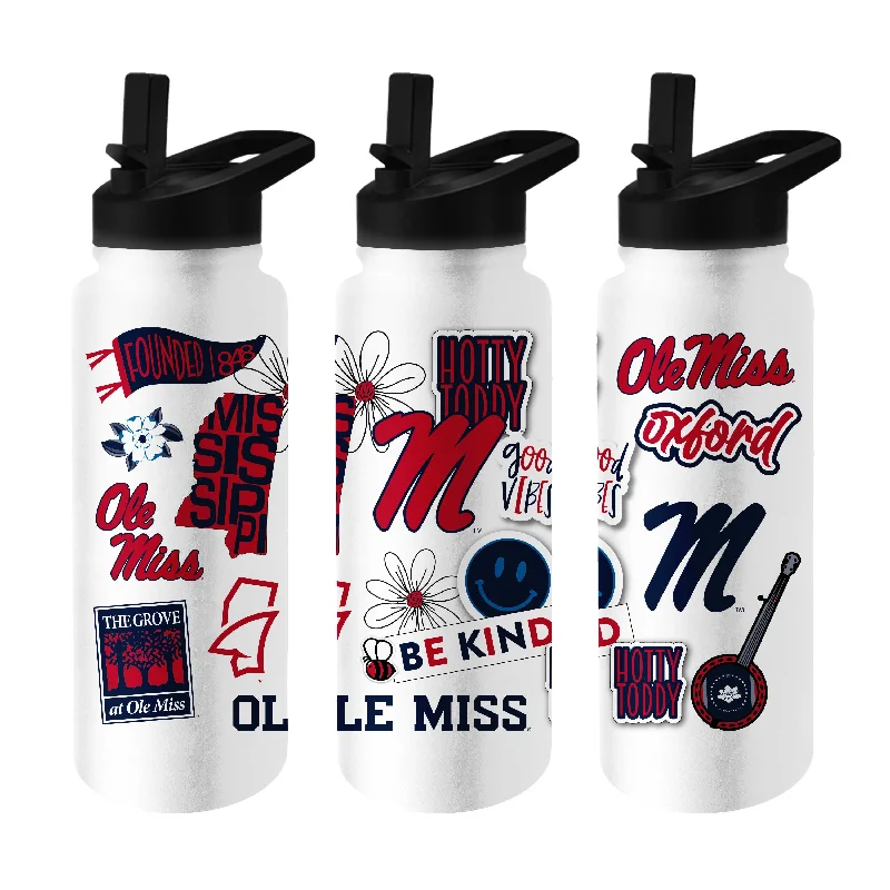 Team Mug For Corporate Team Gifts-Ole Miss 34oz Native Quencher Bottle