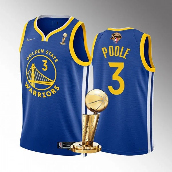 Basketball Jersey For Custom Apparel Fundraisers-Warriors 3 Jordan Poole Royal 2022 Finals Champions Swingman Basketball Jersey