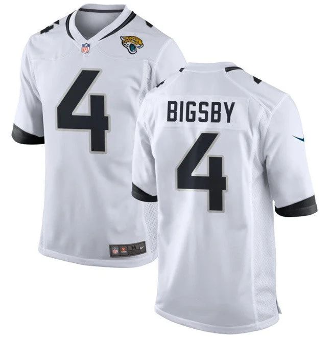 Football Jersey For Special Edition Orders-Men's Jacksonville Jaguars #4 Tank Bigsby White Football Stitched Jersey