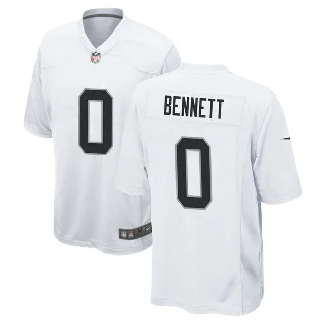 Football Jersey For Fundraising Merchandise-Men's Las Vegas Raiders #0 Jakorian Bennett White Football Stitched Game Jersey