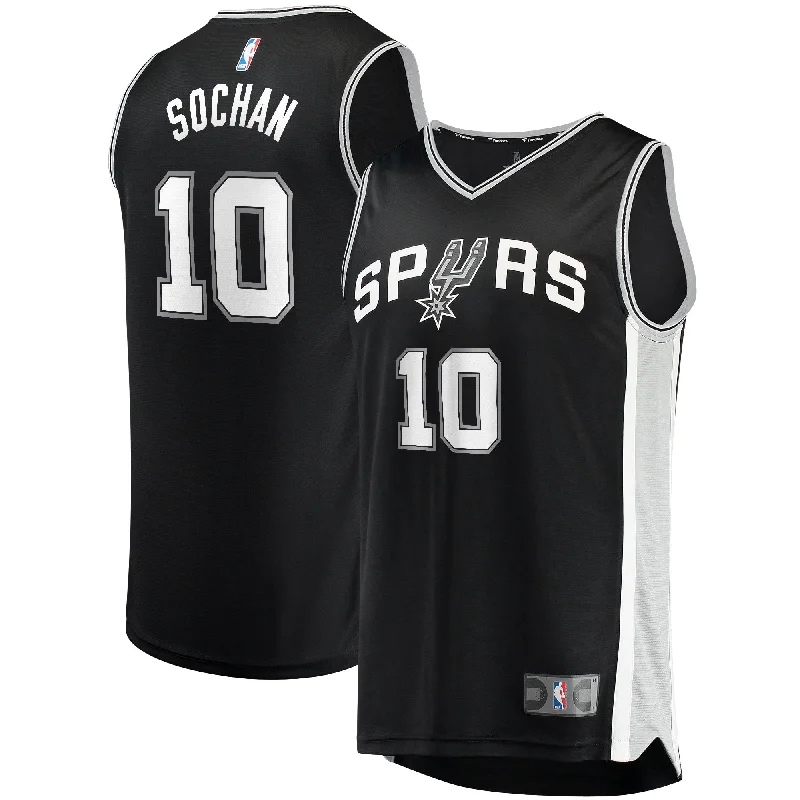 Basketball Jersey For Special Player Editions-Jeremy Sochan San Antonio Spurs Branded Fast Break Player Basketball Jersey - Icon Edition - Black