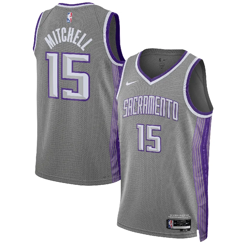 Basketball Jersey For Special Edition Orders-Davion Mitchell Sacramento Kings Unisex 2022/23 Swingman Basketball Jersey - City Edition - Anthracite