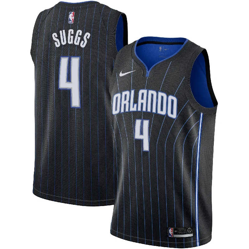 Basketball Jersey For Tournament Merchandise-Jalen Suggs Orlando Magic Draft First Round Pick Swingman Basketball Jersey Black - Icon Edition