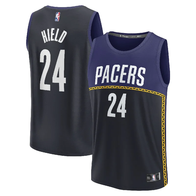 Basketball Jersey With Team Logo-Buddy Hield Indiana Pacers Branded Fastbreak Basketball Jersey - City Edition - Blue