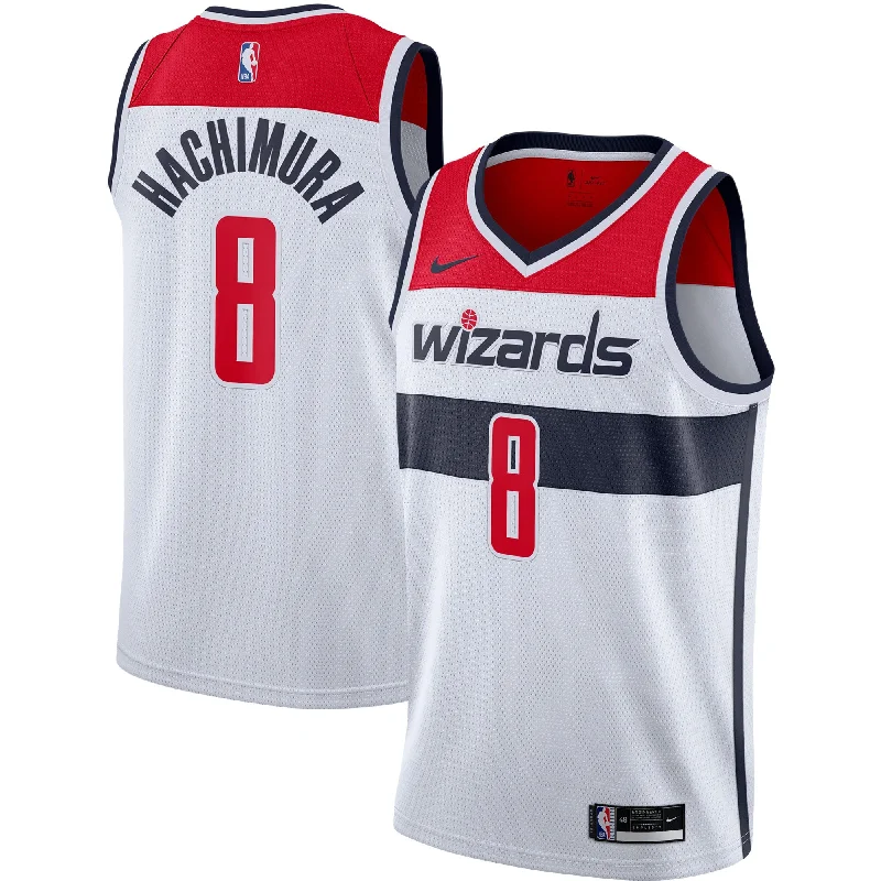 Basketball Jersey For Group Team Apparel Customization-Rui Hachimura Washington Wizards 2020/21 Swingman Basketball Jersey - White - Association Edition