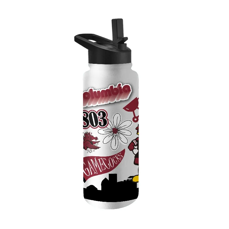 Team Mug With Personalized Embroidery-South Carolina 34oz Native Quencher Bottle