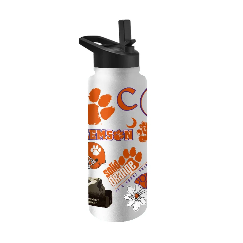 Team Mug With Custom Engraving-Clemson 34oz Native Quencher Bottle