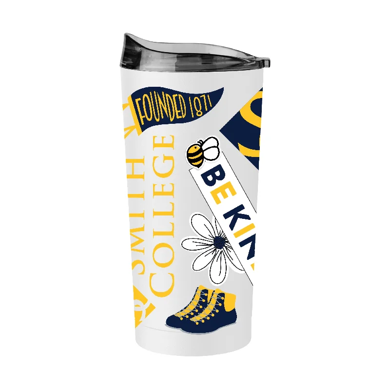 Team Mug With Custom Graphics And Logos-Smith College 20oz Native Powder Coat Tumbler