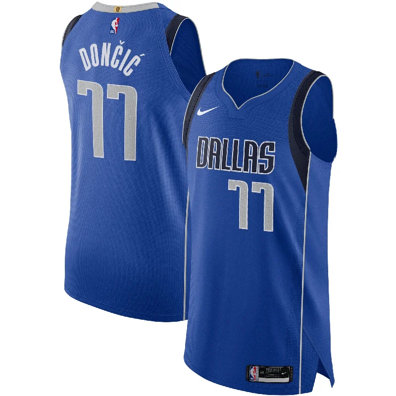 Basketball Jersey For Group Customization-Luka Doncic Dallas Mavericks Basketball Jersey - Icon Edition - Blue