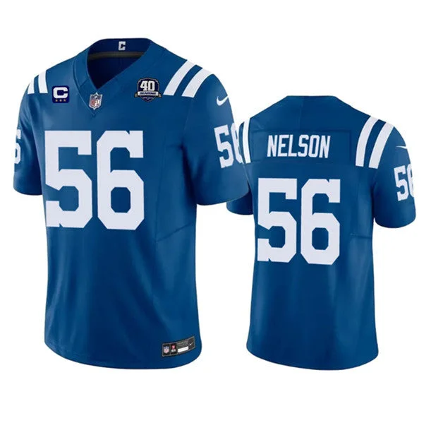 Football Jersey For Personalized Event Merchandise-Men's Indianapolis Colts #56 Quenton Nelson Blue 2023 F.U.S.E. 40th Anniversary With 1-Star C Patch Vapor Untouchable Limited Football Stitched Jersey