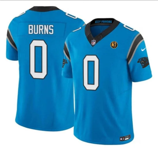 Football Jersey For Exclusive Fan Custom Orders-Men's Carolina Panthers #0 Brian Burns Blue 2023 F.U.S.E. With John Madden Patch Vapor Limited Football Stitched Jersey