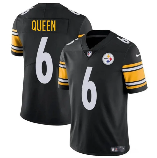 Football Jersey For Personalized School Merchandise-Men's Pittsburgh Steelers #6 Patrick Queen Black Vapor Untouchable Limited Football Stitched Jersey