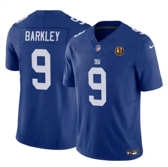 Football Jersey For Fan Event Customization-Men's New York Giants #9 Matt Barkley Blue 2023 F.U.S.E. With John Madden Patch Vapor Limited Football Stitched Jersey