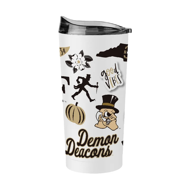 Team Mug For Softball Teams-Wake Forest 20oz Native Powder Coat Tumbler