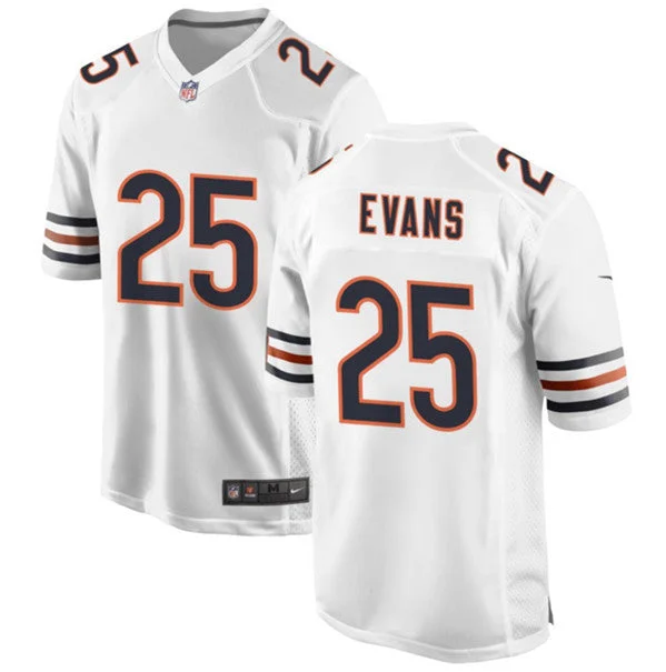 Football Jersey For Player Custom Orders-Men's Chicago Bears #25 Darrynton Evans White Football Stitched Game Jersey