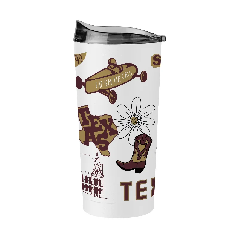 Team Mug For Custom Recognition Awards-Texas State 20oz Native Powder Coat Tumbler