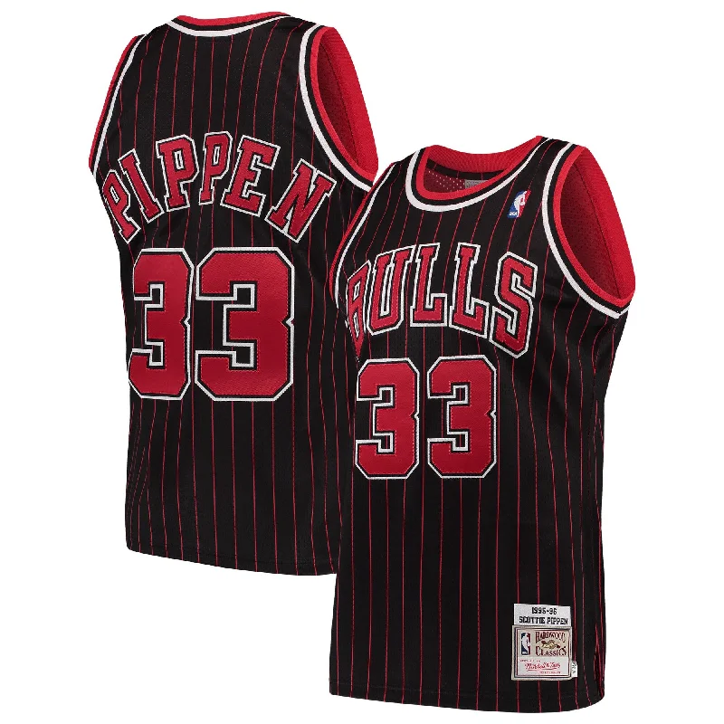 Basketball Jersey For Official Fan Gear Custom Orders-Scottie Pippen Chicago Bulls 1995/96 Hardwood Classics Basketball Jersey - Black