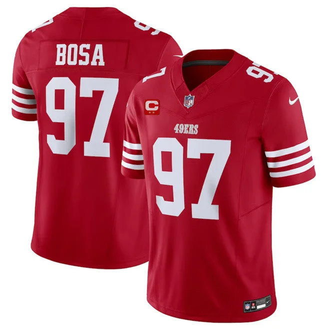 Football Jersey For Team Fundraising-Men's San Francisco 49ers #97 Nick Bosa Red 2023 F.U.S.E. With 1-Star C Patch Vapor Untouchable Limited Football Stitched Jersey