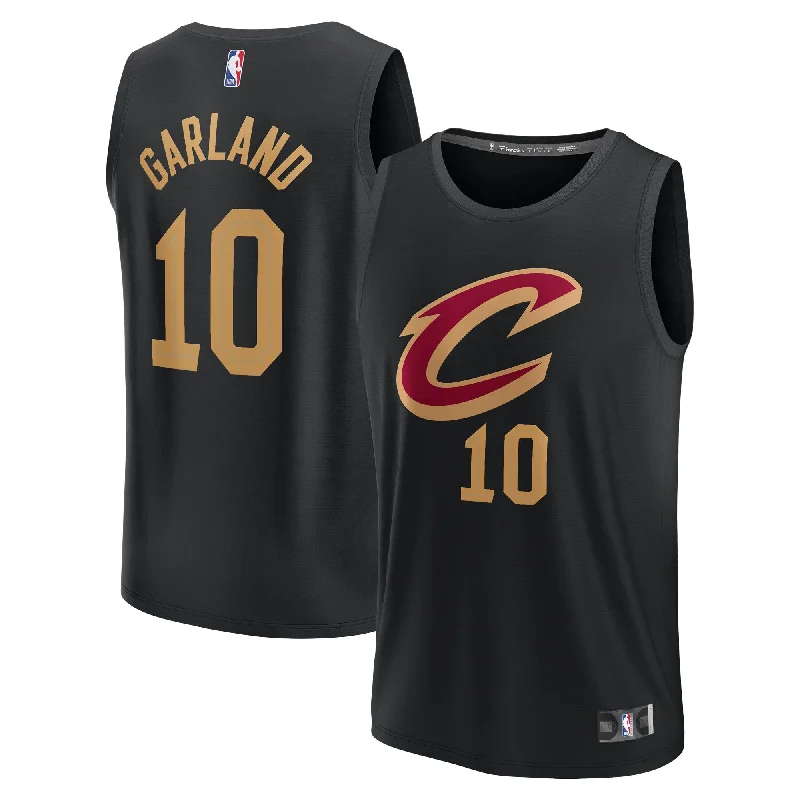 Basketball Jersey For Special Limited Edition Orders-Darius Garland Cleveland Cavaliers Branded Fast Break Player Basketball Jersey - Statement Edition - Black