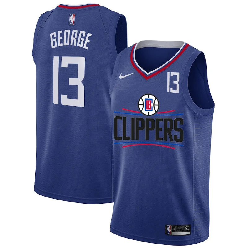 Basketball Jersey For Special Limited Edition Orders-Clippers 13 Paul George White Number Swingman Basketball Jersey