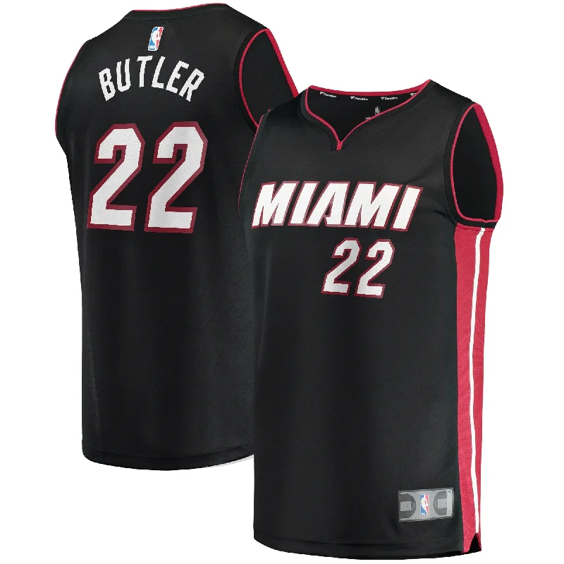 Basketball Jersey For Promotional Custom Orders-Jimmy Butler Miami Heat Branded Fast Break Player Basketball Jersey - Icon Edition - Black