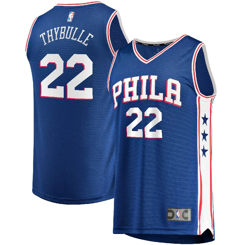 Basketball Jersey With Custom Text-Mattise Thybulle Philadelphia 76ers Branded Fast Break Basketball Jersey Royal - Icon Edition