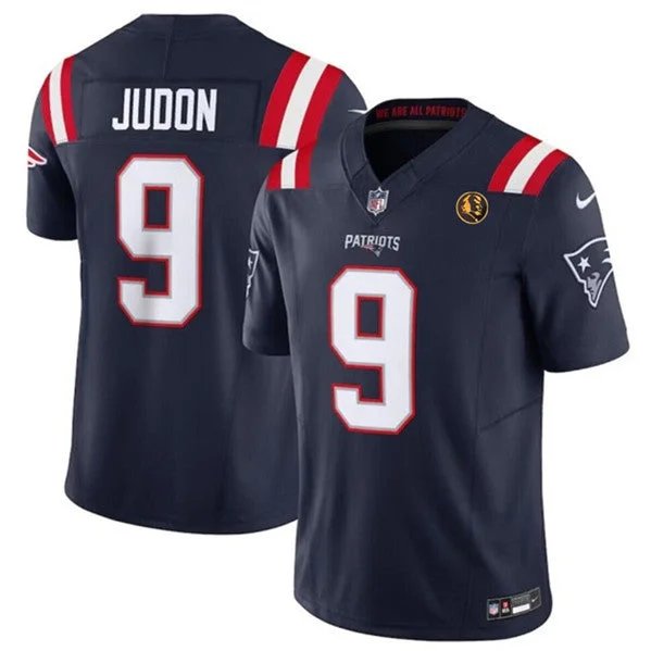 Football Jersey For Personalized Team Merchandise-Men's New England Patriots #9 Matthew Judon Navy 2023 F.U.S.E. With John Madden Patch Vapor Limited Football Stitched Jersey