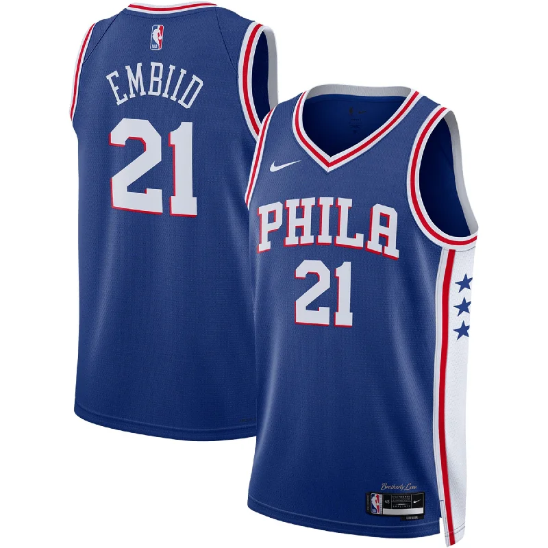 Basketball Jersey For Family Orders-Joel Embiid Philadelphia 76ers Unisex Swingman Basketball Jersey - Icon Edition - Royal