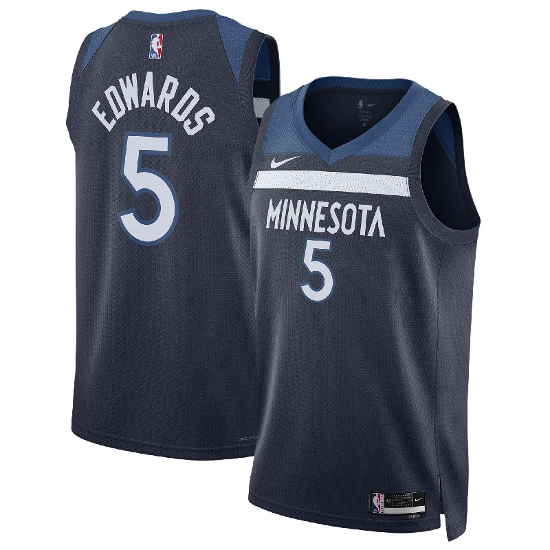 Basketball Jersey For Fundraiser Campaigns-Anthony Edwards Minnesota Timberwolves Unisex Swingman Basketball Jersey - Icon Edition - Navy