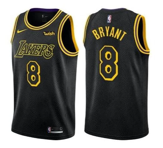 Basketball Jersey For Player Number Customization-Lakers 8 Kobe Bryant Black City Edition Swingman Basketball Jersey