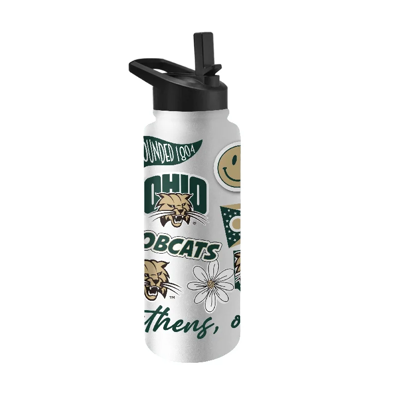 Team Mug For Player Recognition Customization-Ohio Bobcats 34oz Native Quencher Bottle