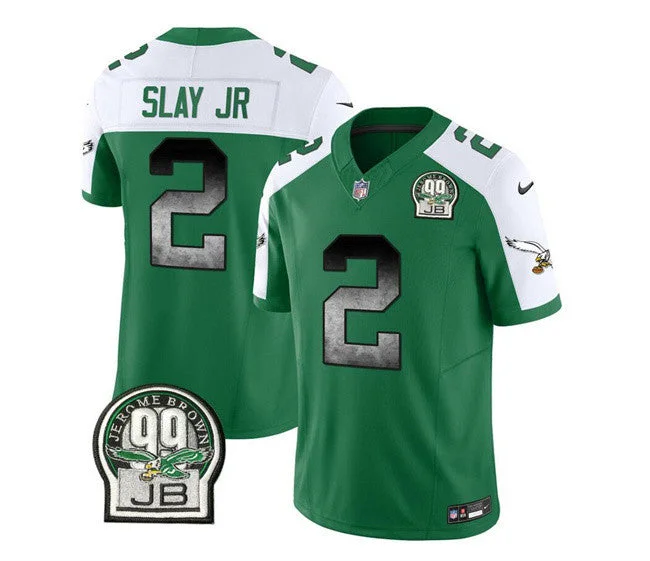 Football Jersey For Group Sports Fan Orders-Men's Philadelphia Eagles #2 Darius Slay JR Green/White 2023 F.U.S.E. Throwback Vapor Untouchable Limited Football Stitched Jersey