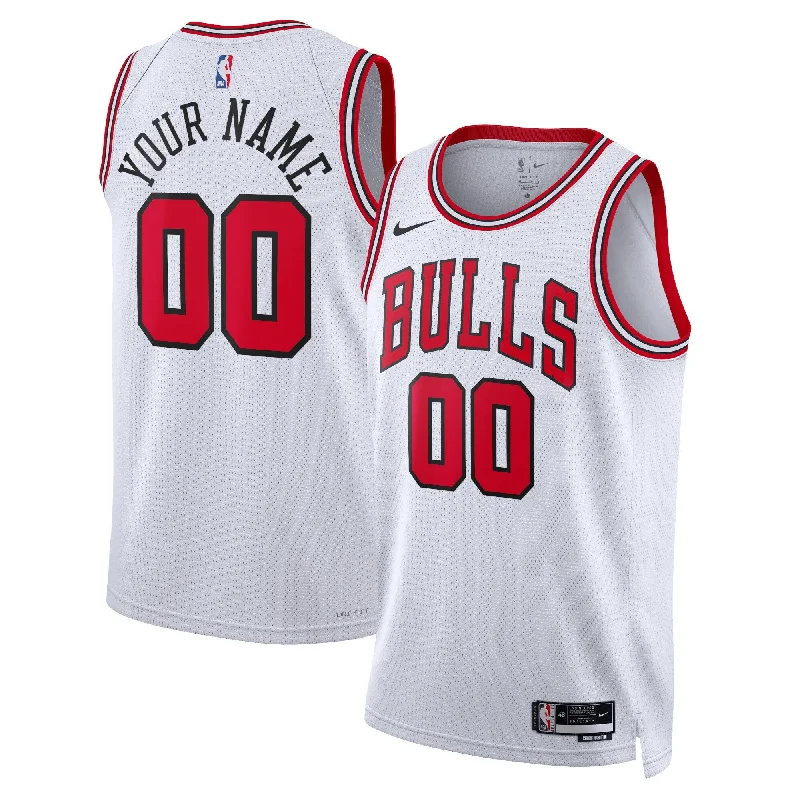 Basketball Jersey For League Orders-Chicago Bulls Unisex Swingman Custom Basketball Jersey White - Association Edition