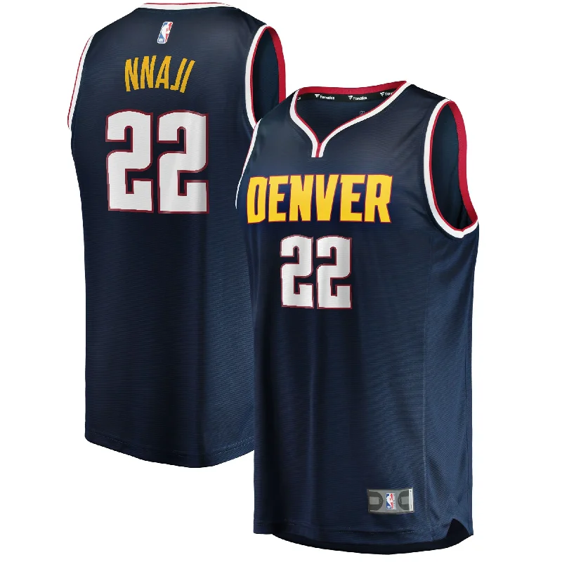 Basketball Jersey For Custom Team Customization-Zeke Nnaji Denver Nuggets Branded 2021/22 Fast Break Basketball Jersey - Icon Edition - Navy