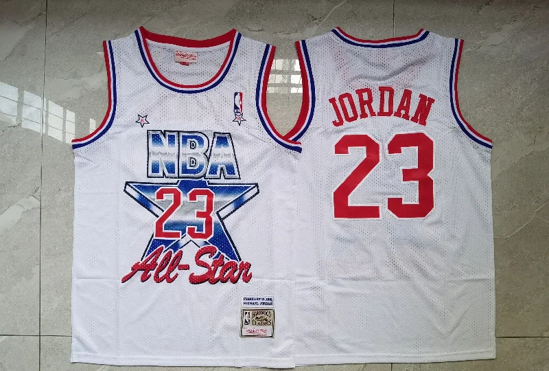 Basketball Jersey For Special Occasion Custom Orders-Bulls 23 Michael Jordan White 1991 All-Star White Hardwood Classics Basketball Jersey