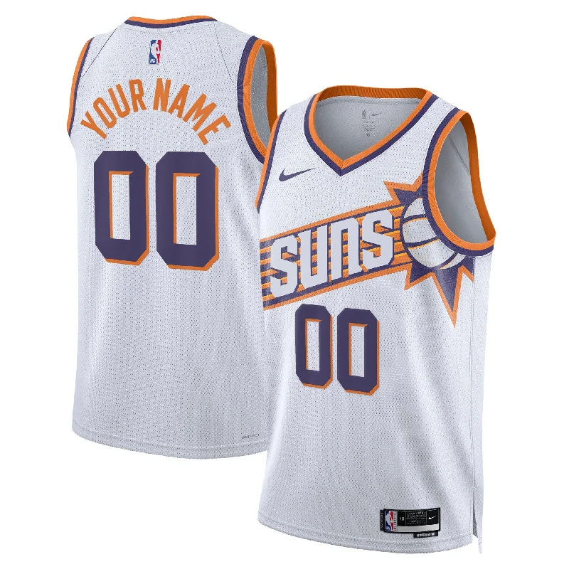 Basketball Jersey For Custom Team Player Recognition-Phoenix Suns Unisex Swingman Custom Basketball Jersey - White - Association Edition