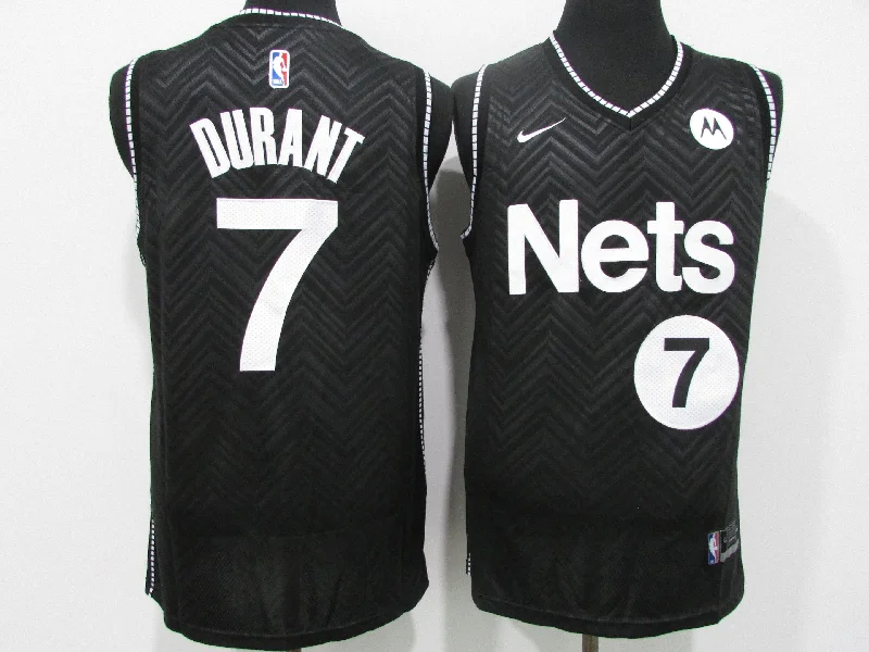 Basketball Jersey For Exclusive Fan Apparel-Nets 7 Kevin Durant Black 2021 Earned Edition Swingman Basketball Jersey