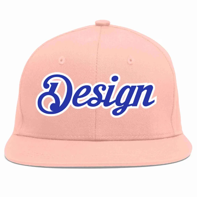 Baseball Cap For Adults-Custom Pink Royal-White Flat Eaves Sport Baseball Cap Design for Men/Women/Youth