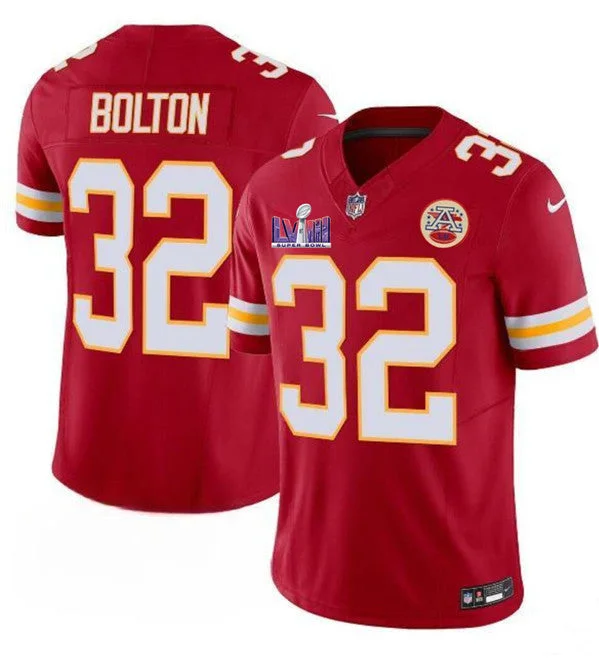 Football Jersey For Personalized Event Gear-Men’s Kansas City Chiefs #32 Nick Bolton Red F.U.S.E. Super Bowl LVIII Patch Vapor Untouchable Limited Football Stitched Jersey