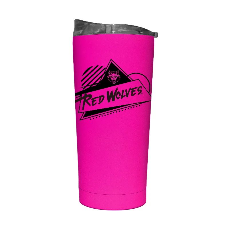 Team Mug For Custom Event Merchandise-Arkansas State 20oz Electric Rad Soft Touch Tumbler