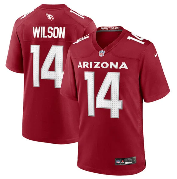 Football Jersey With Custom Player Numbers-Men's Arizona Cardinals #14 Michael Wilson Red Stitched Football Game Jersey