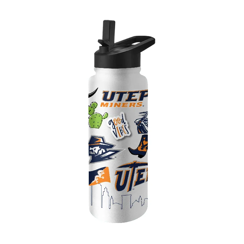 Team Mug For Custom Orders And Gifts-UTEP 34oz Native Quencher Bottle