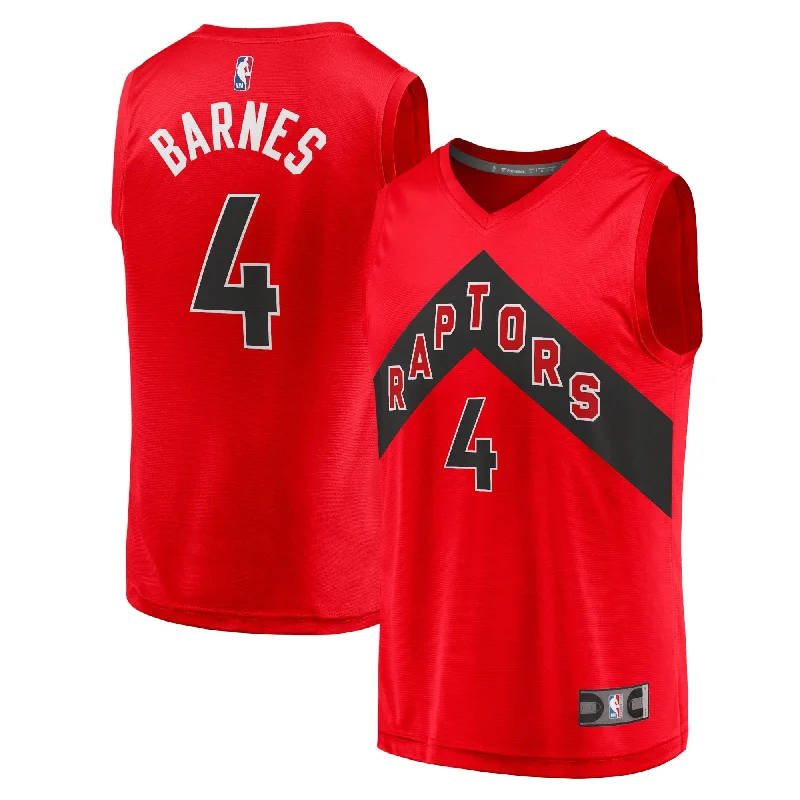 Basketball Jersey For Softball Fan Gear-Scottie Barnes Toronto Raptors Branded Fast Break Basketball Jersey - Icon Edition - Red