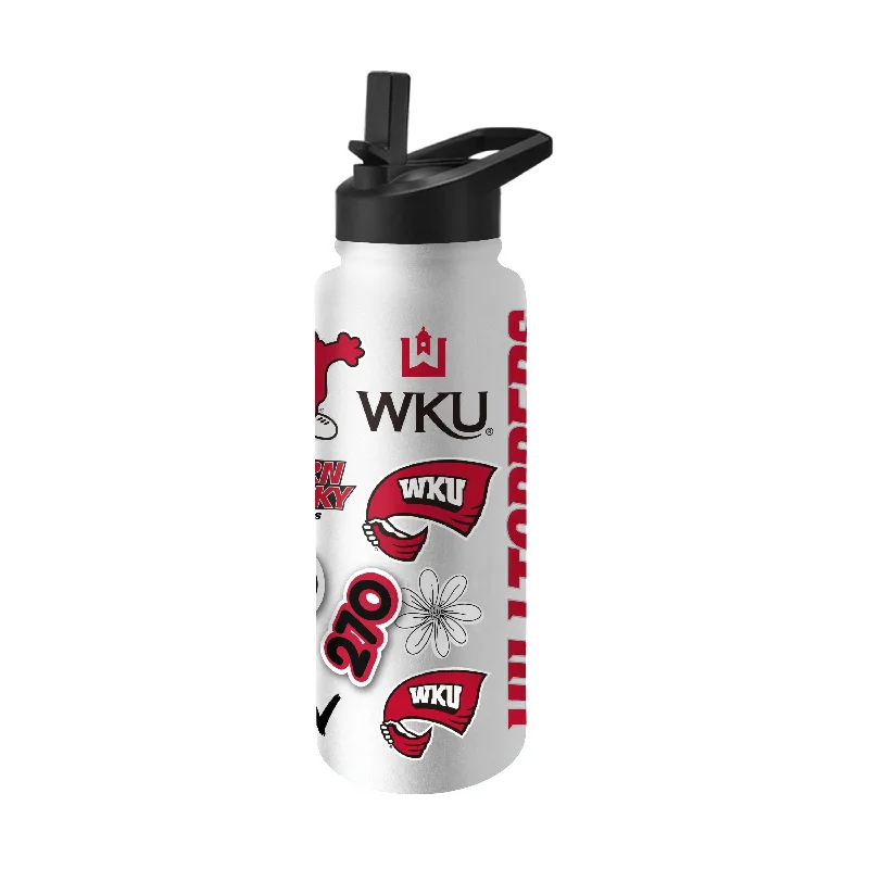 Team Mug With Custom Graphics-Western Kentucky 34oz Native Quencher Bottle