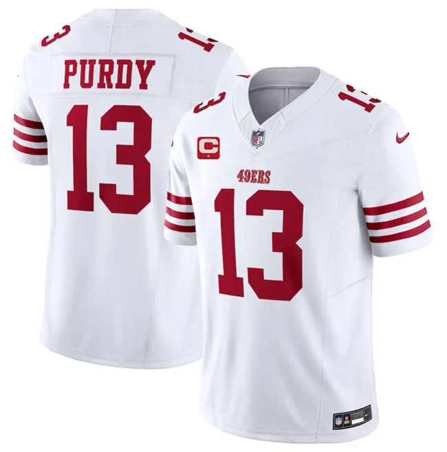 Football Jersey For Promotional Custom Orders-Men's San Francisco 49ers #13 Brock Purdy White 2023 F.U.S.E. With 1-Star C Patch Vapor Untouchable Limited Football Stitched Jersey